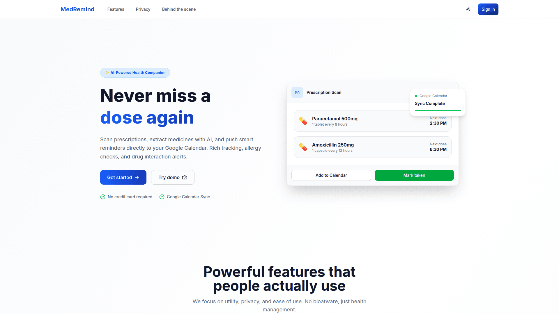 MedRemind — Project by Abhishek BR